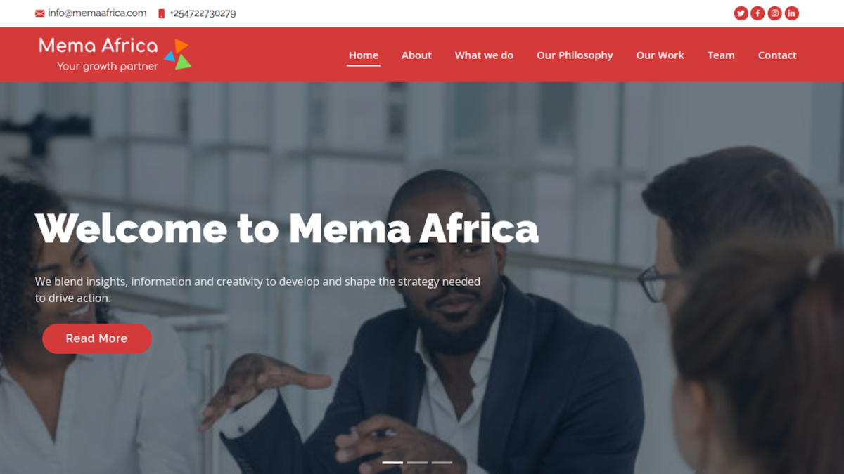 Mema Africa Website